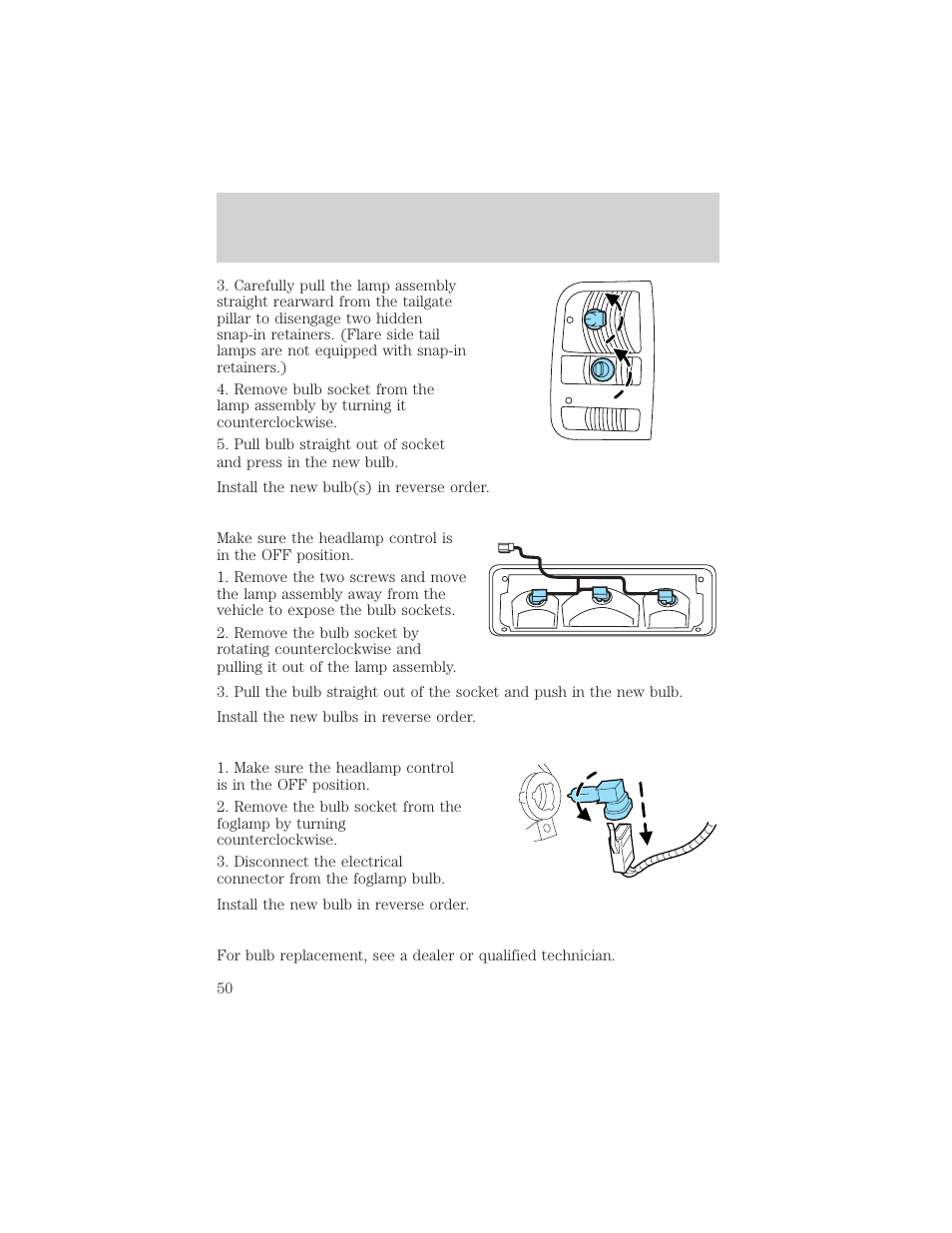 Lights | FORD 2004 F-150 v.1 User Manual | Page 50 / 280
