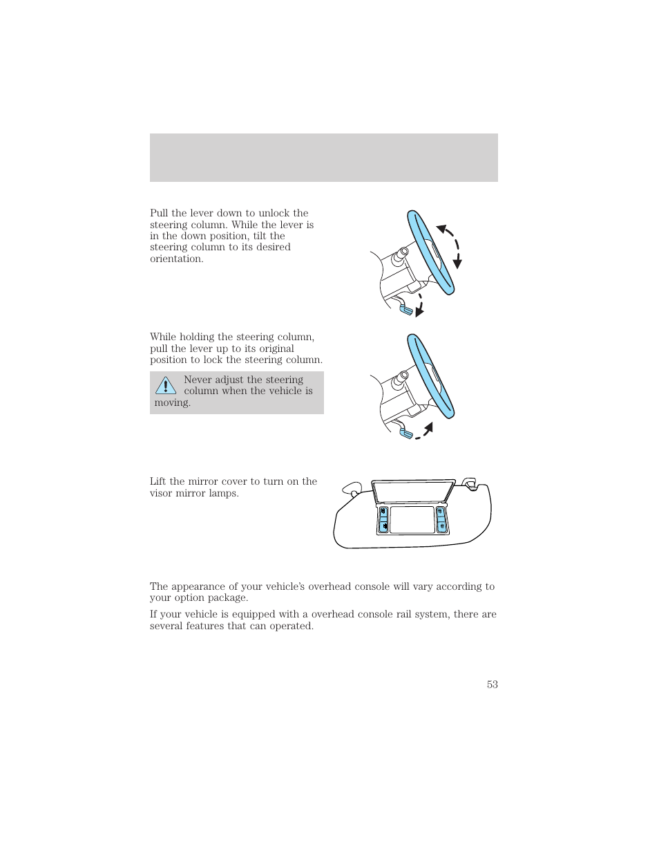 Driver controls | FORD 2004 F-150 v.1 User Manual | Page 53 / 280