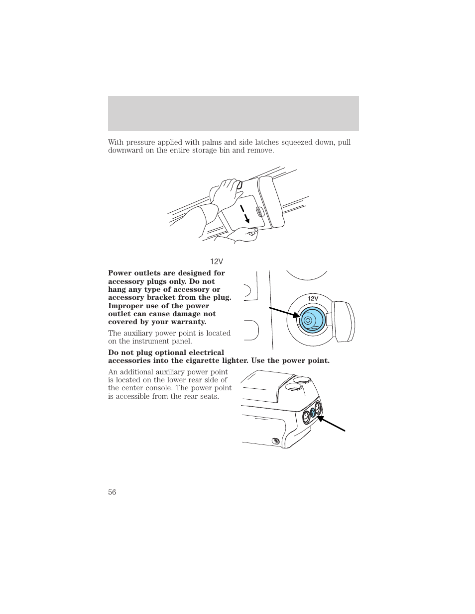 Driver controls | FORD 2004 F-150 v.1 User Manual | Page 56 / 280