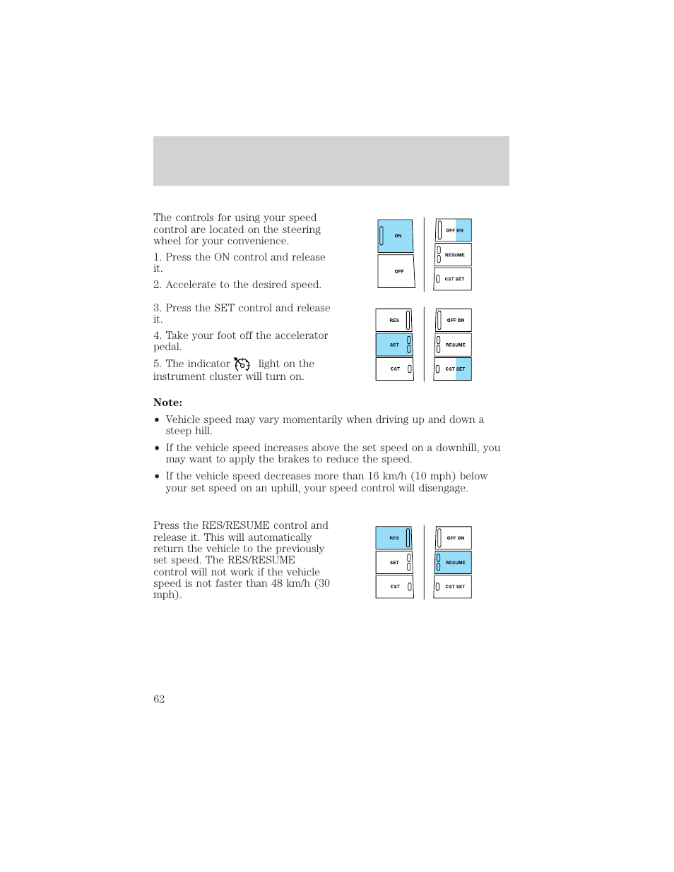 Driver controls | FORD 2004 F-150 v.1 User Manual | Page 62 / 280
