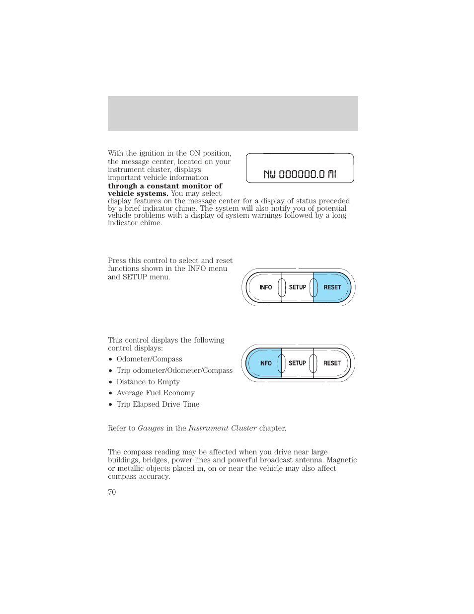 Driver controls | FORD 2004 F-150 v.1 User Manual | Page 70 / 280
