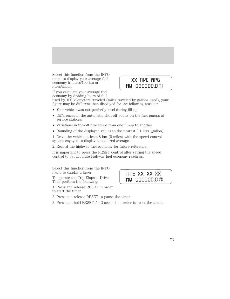 Driver controls | FORD 2004 F-150 v.1 User Manual | Page 73 / 280