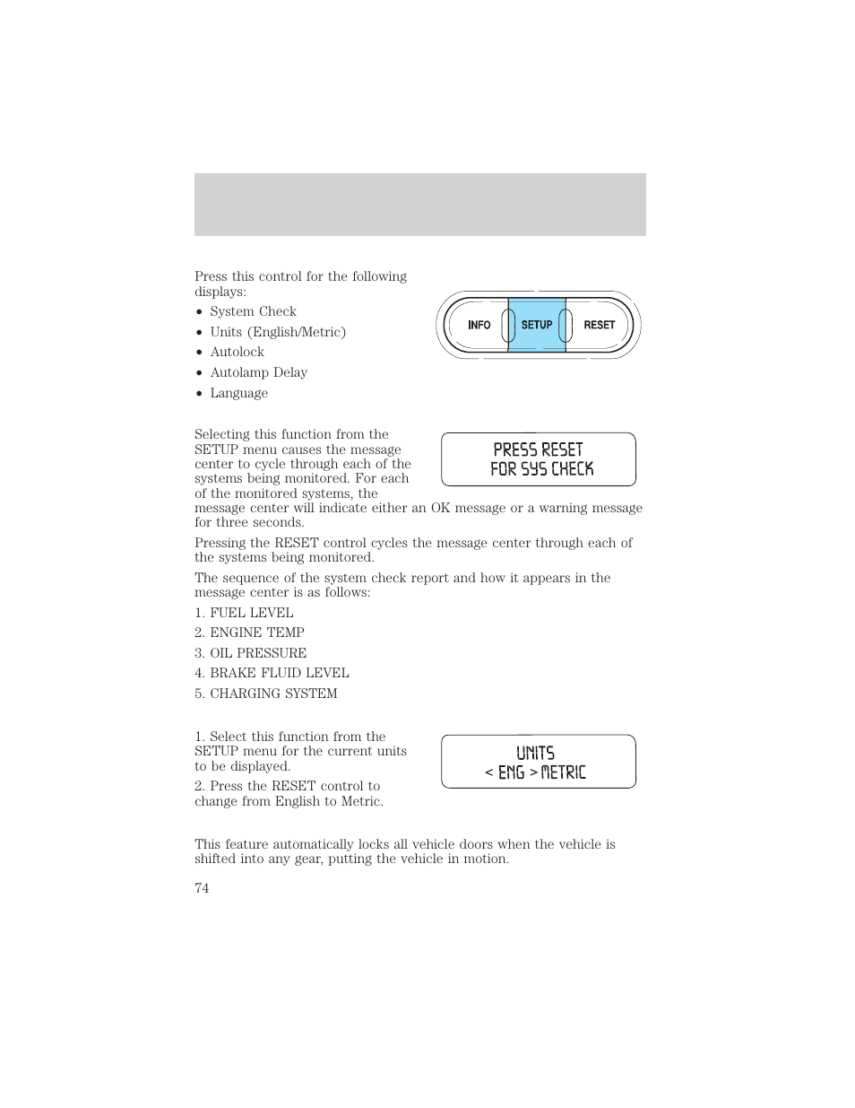 Driver controls | FORD 2004 F-150 v.1 User Manual | Page 74 / 280