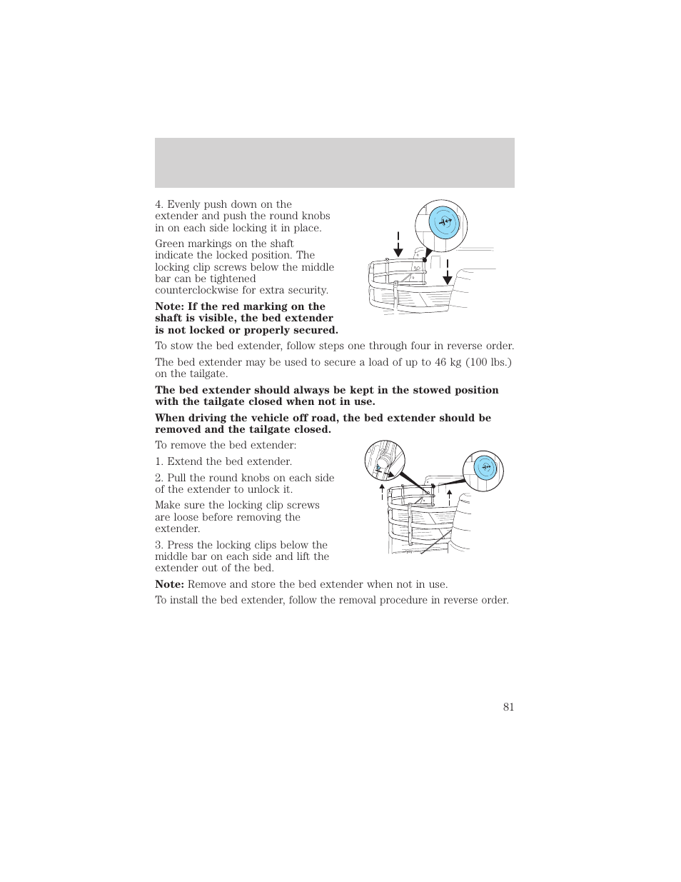 Driver controls | FORD 2004 F-150 v.1 User Manual | Page 81 / 280