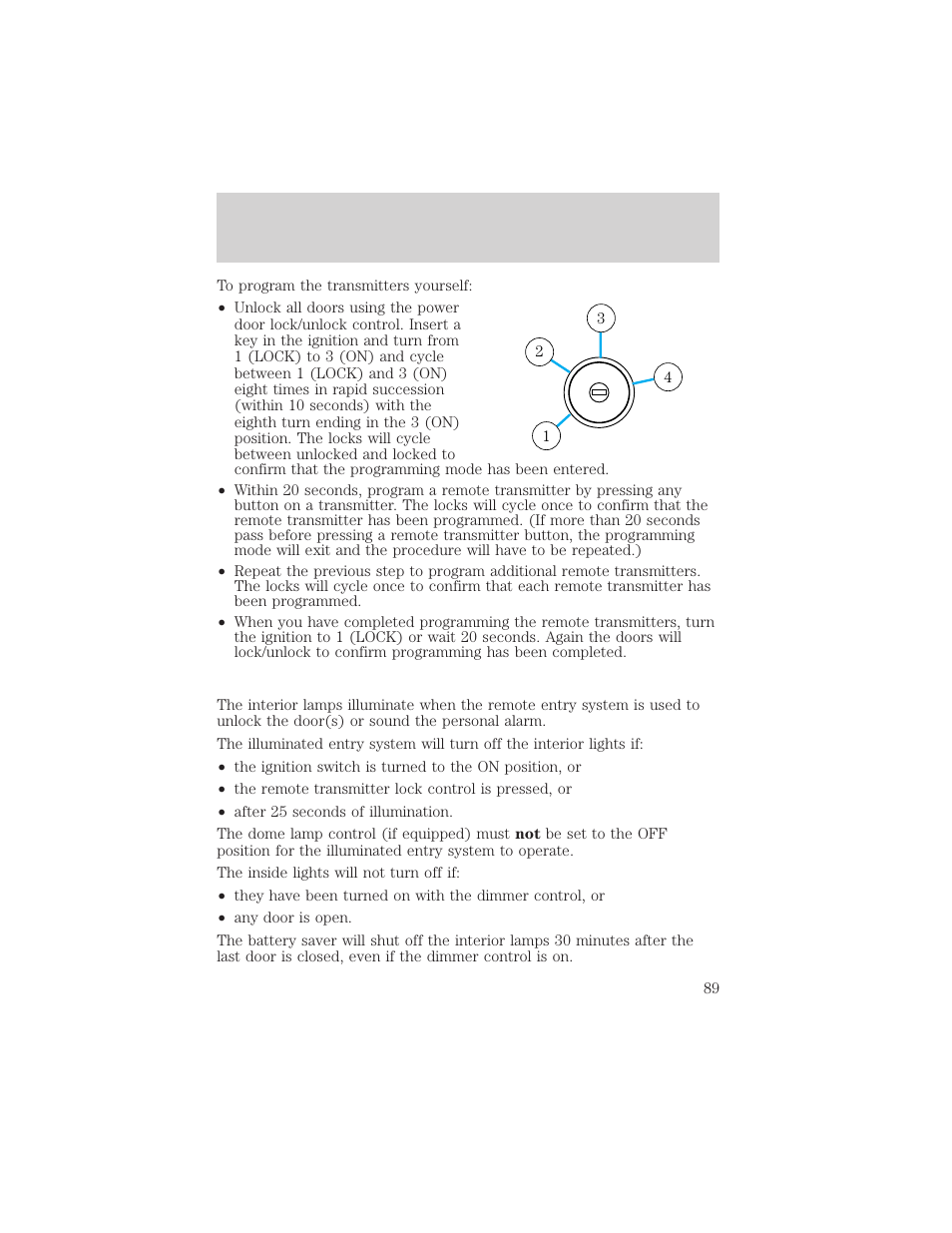 Locks and security | FORD 2004 F-150 v.1 User Manual | Page 89 / 280