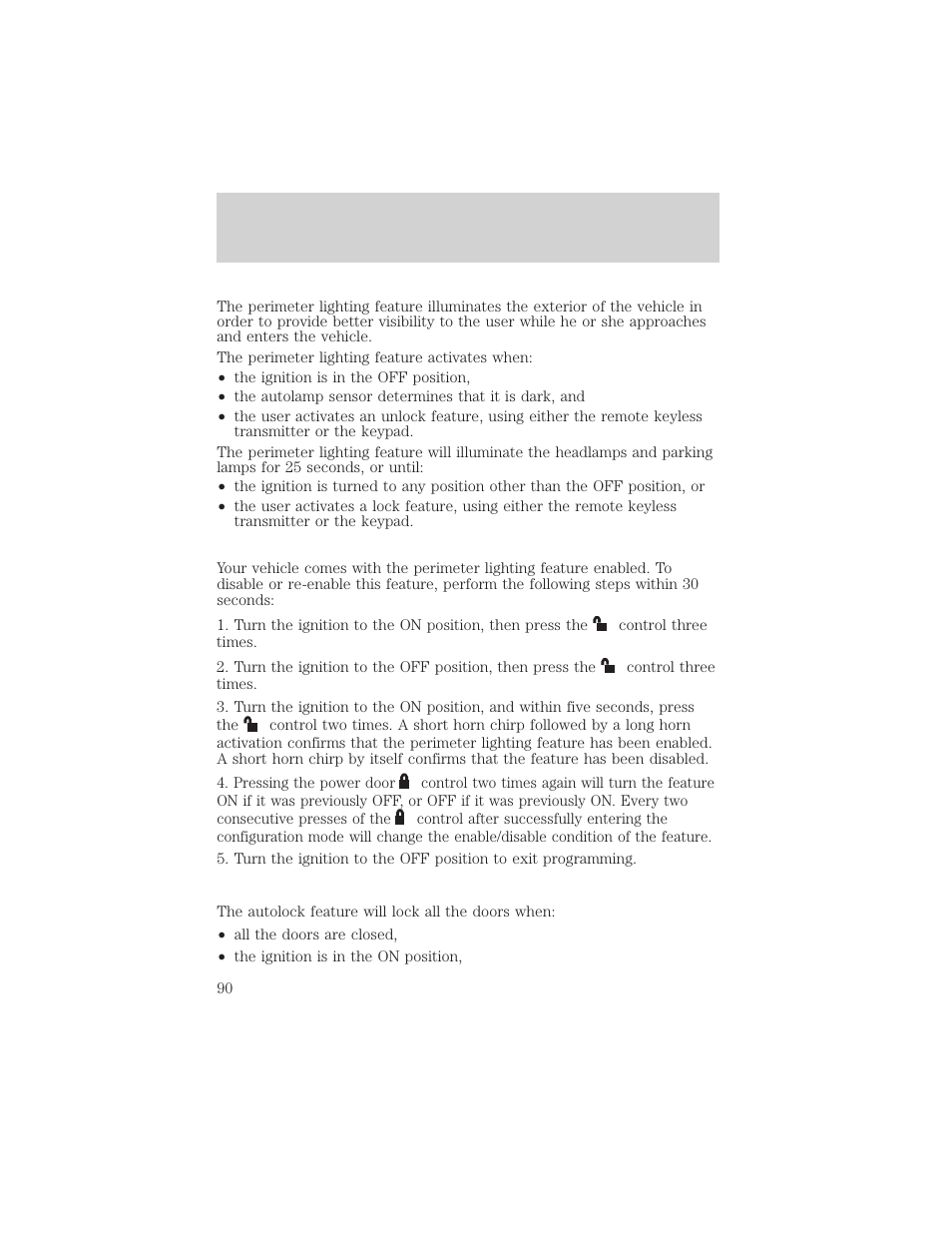 Locks and security | FORD 2004 F-150 v.1 User Manual | Page 90 / 280
