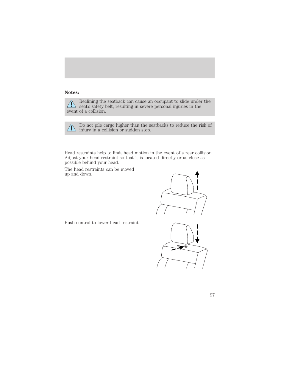Seating and safety restraints | FORD 2004 F-150 v.1 User Manual | Page 97 / 280