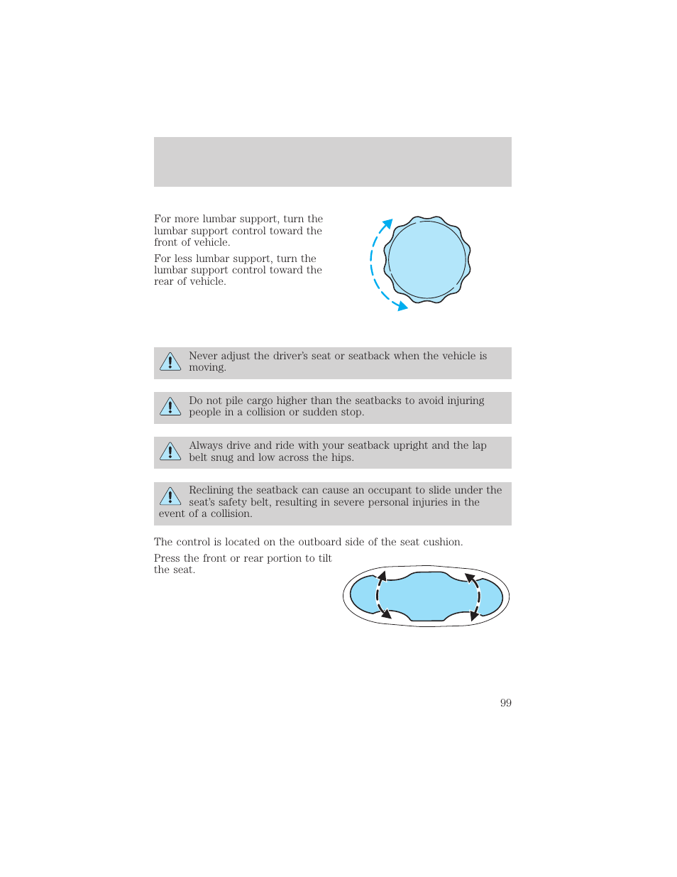 Seating and safety restraints | FORD 2004 F-150 v.1 User Manual | Page 99 / 280