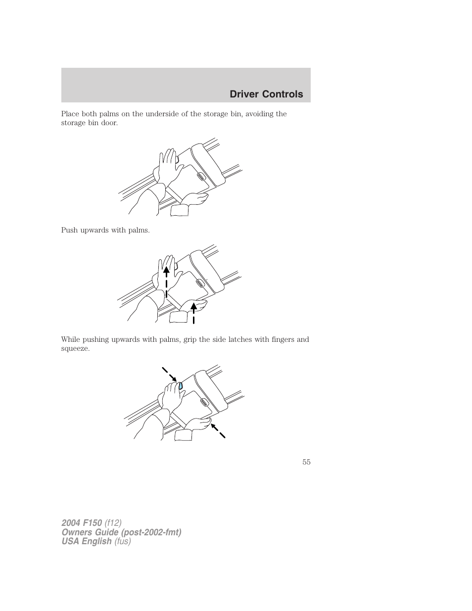 Driver controls | FORD 2004 F-150 v.2 User Manual | Page 55 / 296