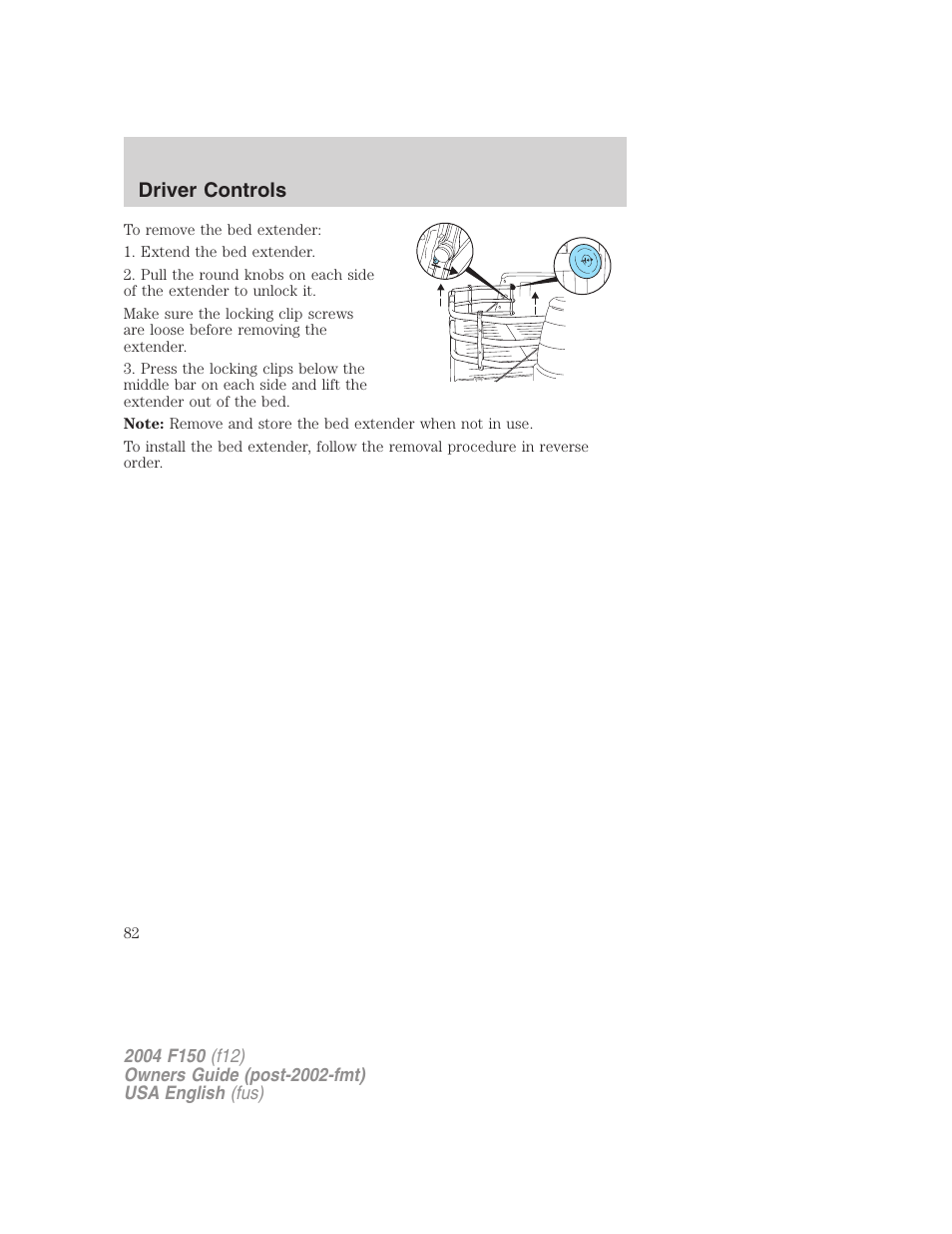 Driver controls | FORD 2004 F-150 v.2 User Manual | Page 82 / 296