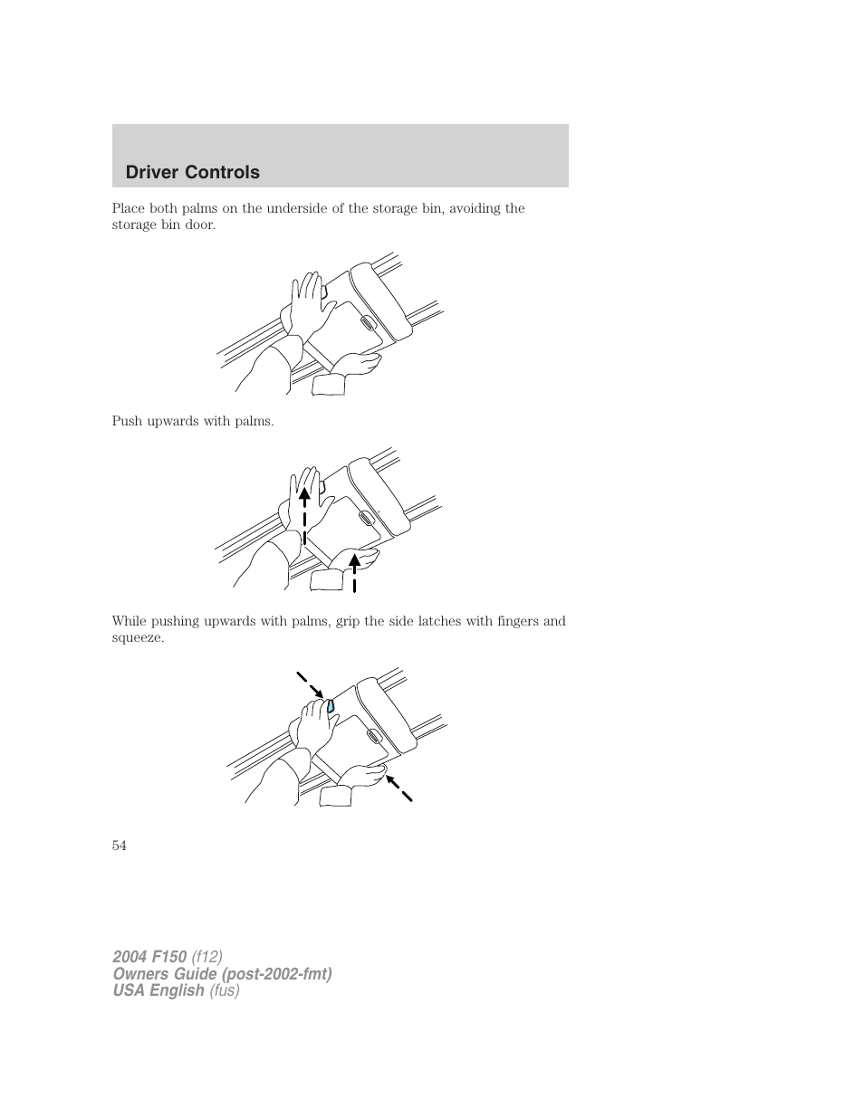 Driver controls | FORD 2004 F-150 v.3 User Manual | Page 54 / 304