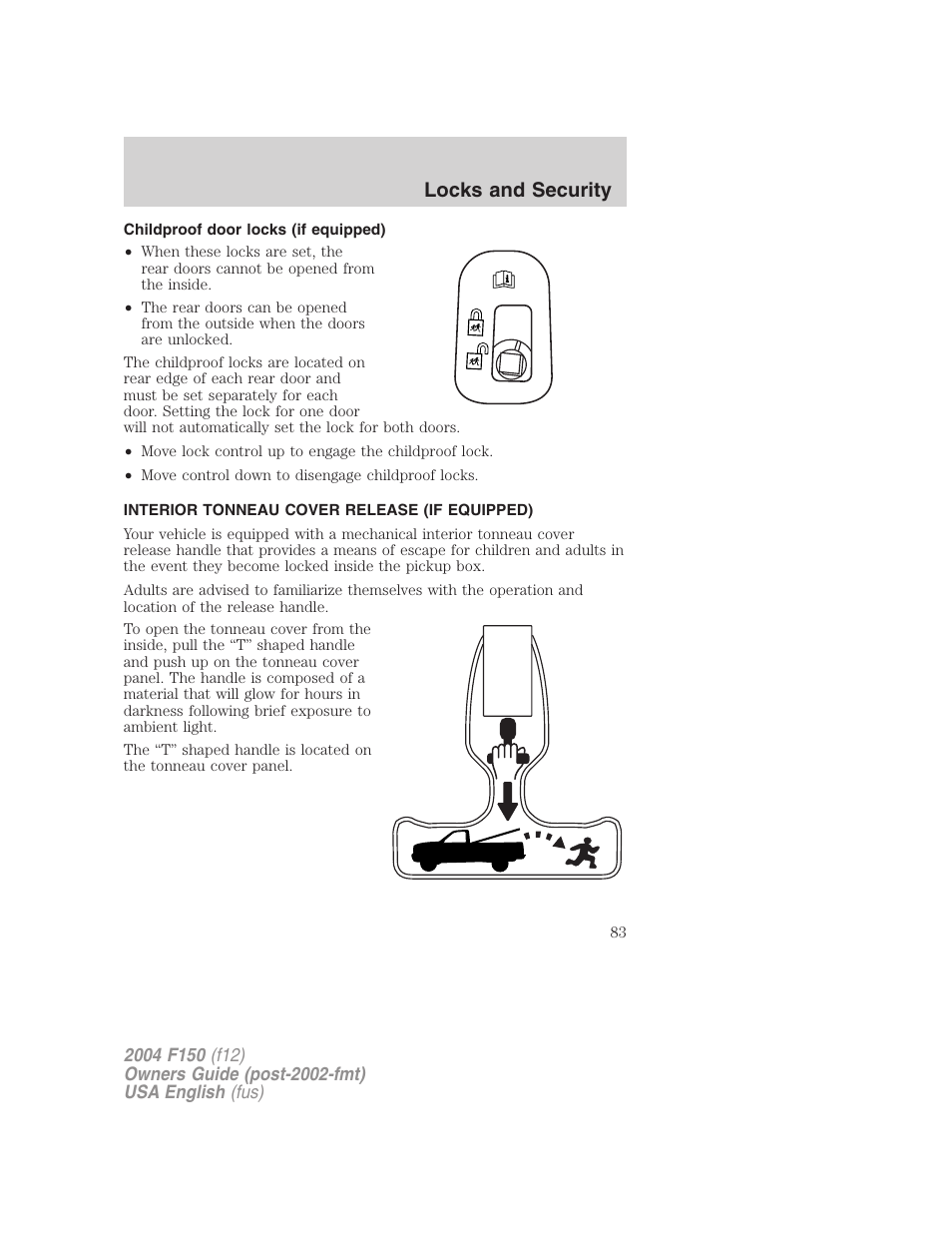 Locks and security | FORD 2004 F-150 v.3 User Manual | Page 83 / 304