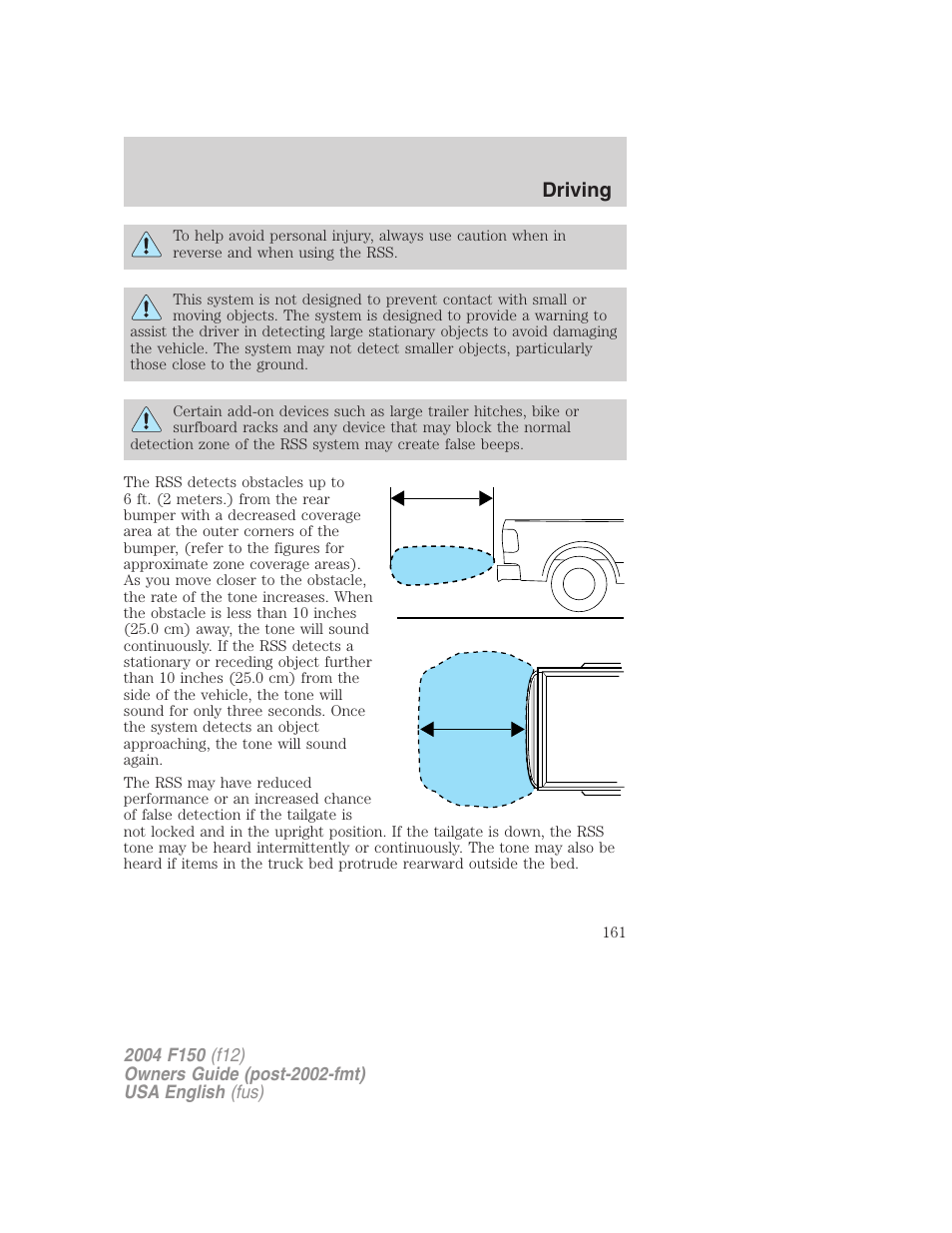 Driving | FORD 2004 F-150 v.4 User Manual | Page 161 / 296