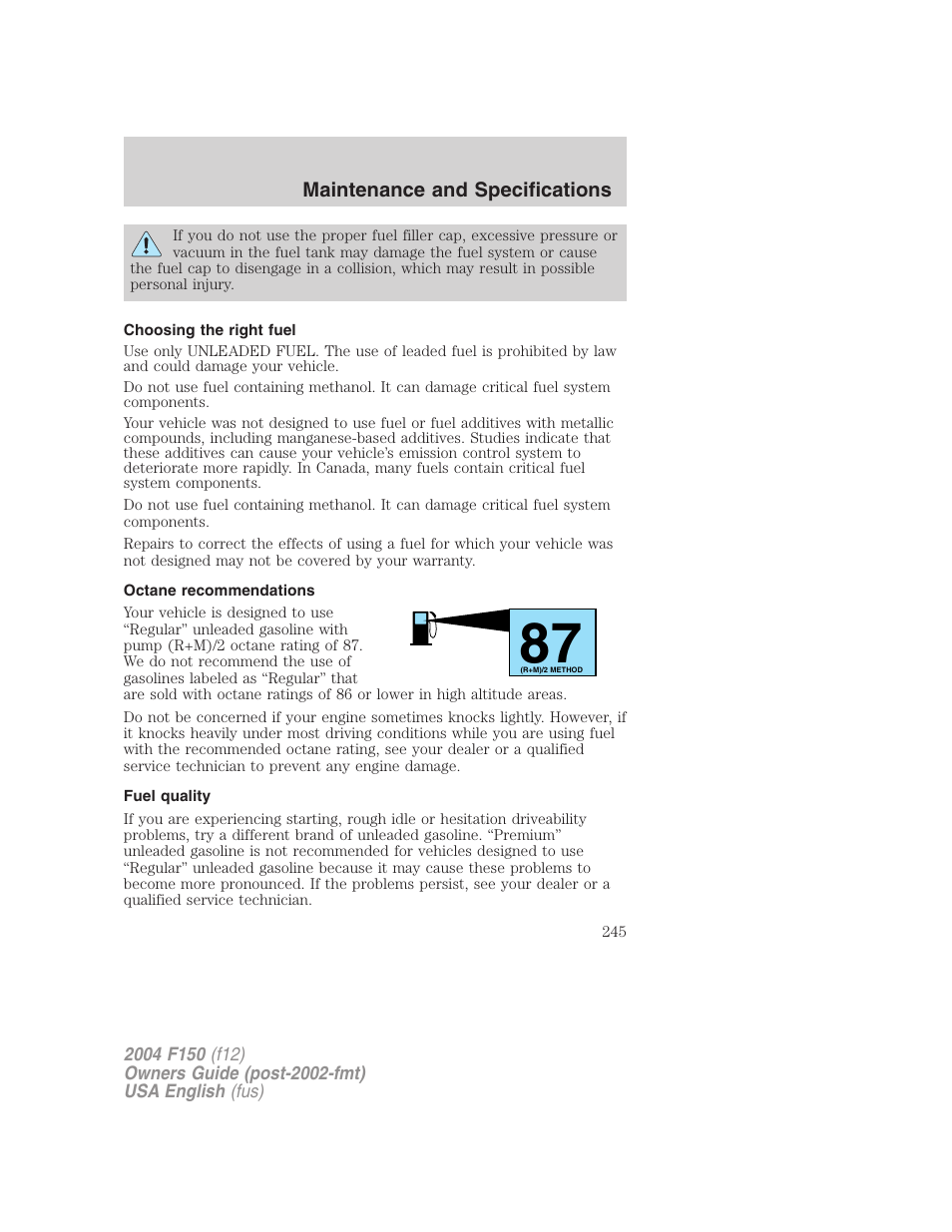 FORD 2004 F-150 v.4 User Manual | Page 245 / 296