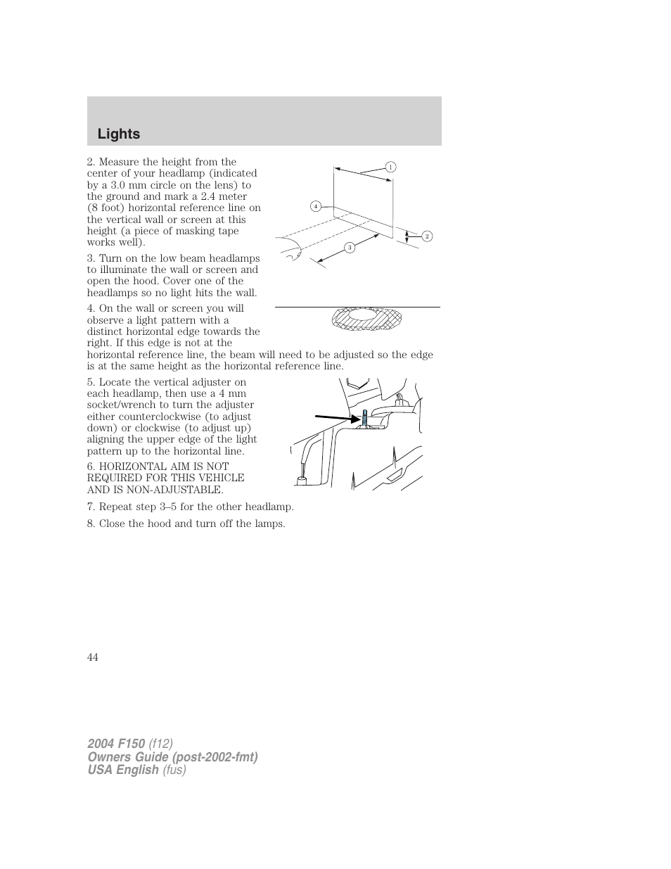 Lights | FORD 2004 F-150 v.4 User Manual | Page 44 / 296