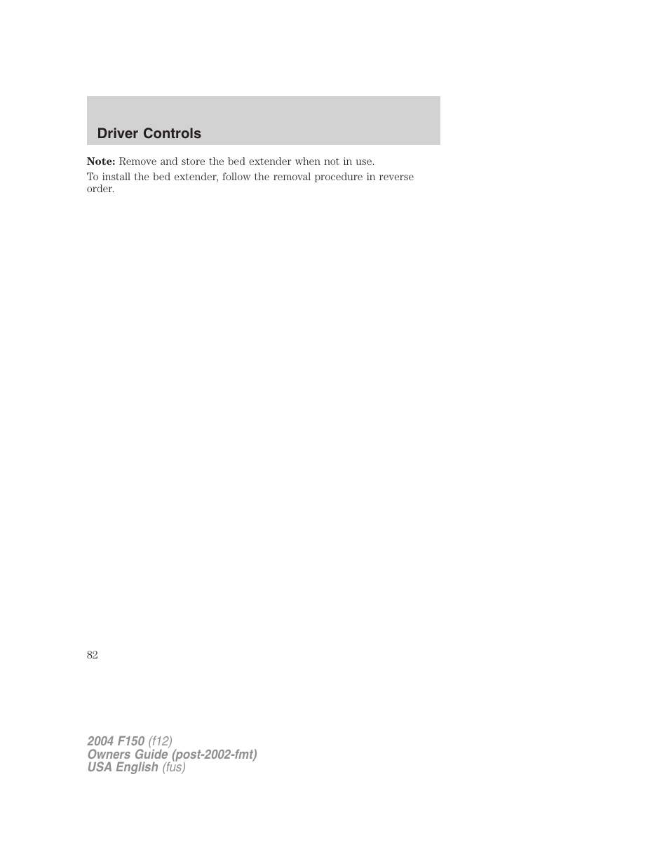 FORD 2004 F-150 v.4 User Manual | Page 82 / 296