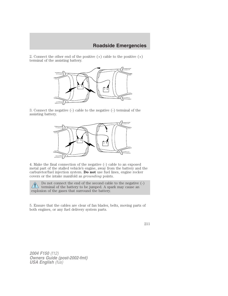 Roadside emergencies | FORD 2004 F-150 v.5 User Manual | Page 211 / 304