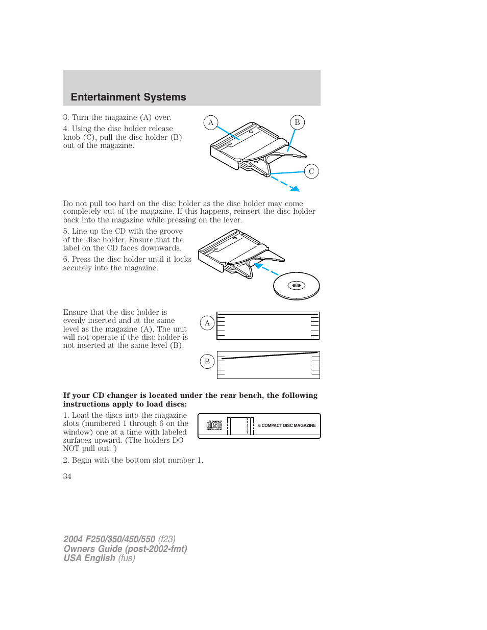 Entertainment systems | FORD 2004 F-550 v.1 User Manual | Page 34 / 304