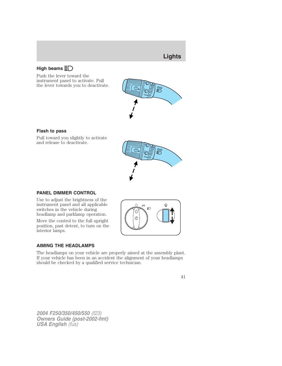 Lights | FORD 2004 F-550 v.2 User Manual | Page 41 / 312