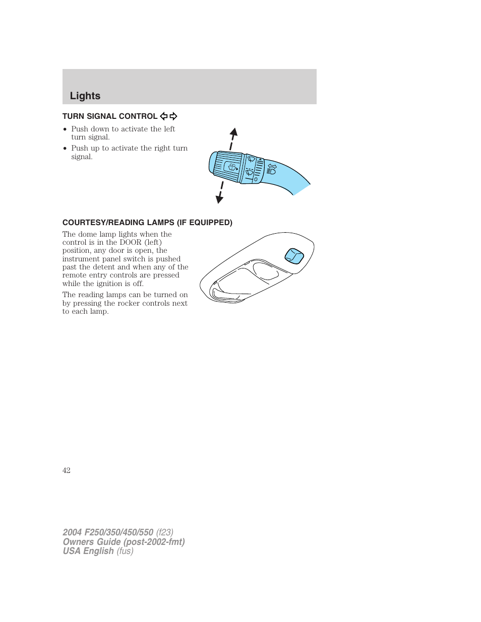 Lights | FORD 2004 F-550 v.2 User Manual | Page 42 / 312