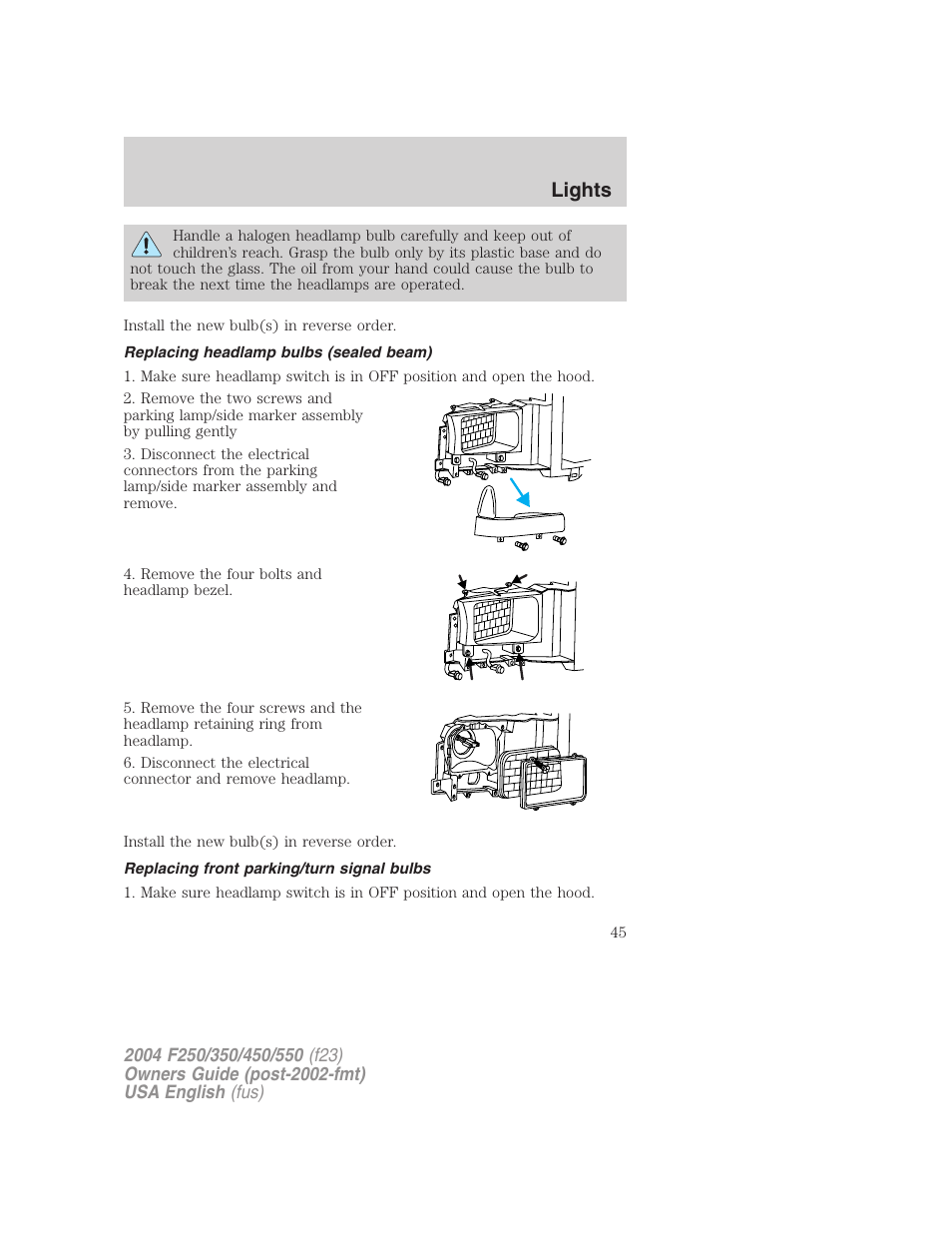 Lights | FORD 2004 F-550 v.2 User Manual | Page 45 / 312