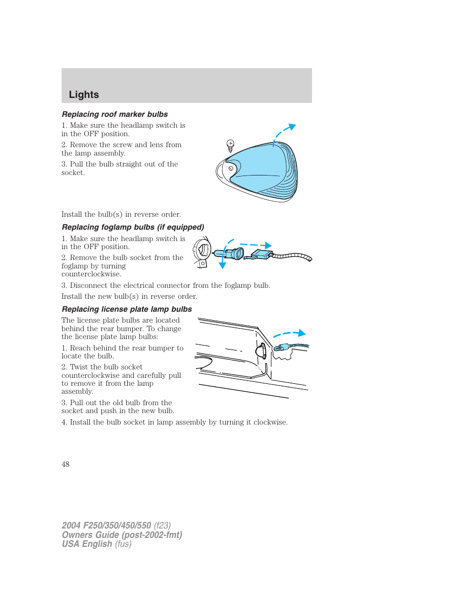 Lights | FORD 2004 F-550 v.2 User Manual | Page 48 / 312