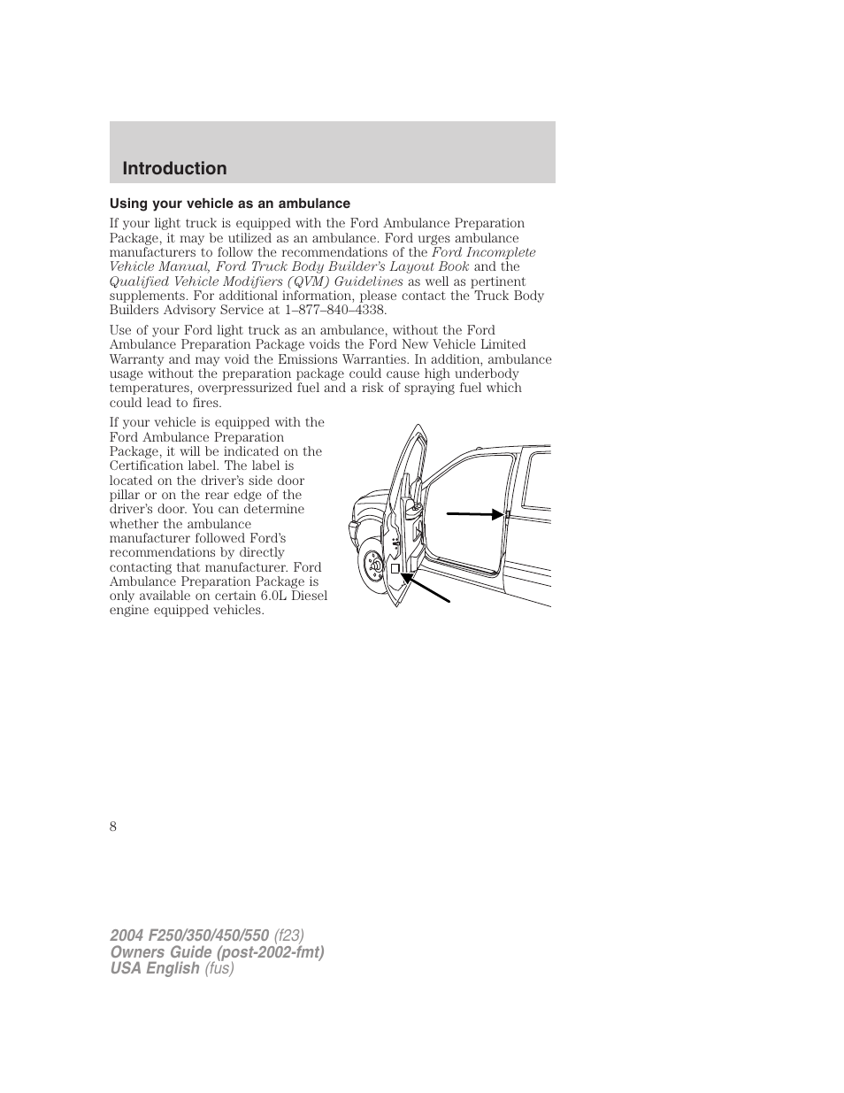 Introduction | FORD 2004 F-550 v.2 User Manual | Page 8 / 312