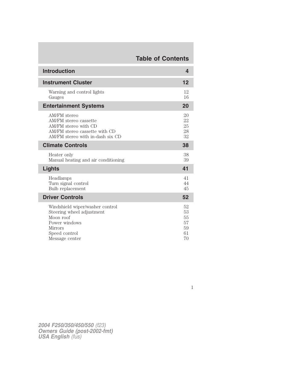 FORD 2004 F-550 v.3 User Manual | 312 pages