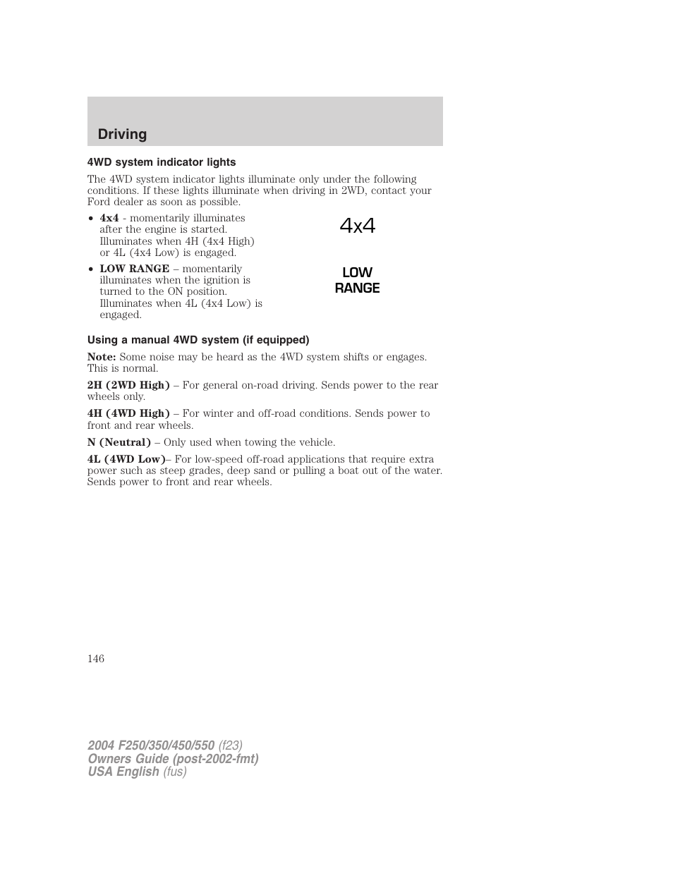 FORD 2004 F-550 v.3 User Manual | Page 146 / 312