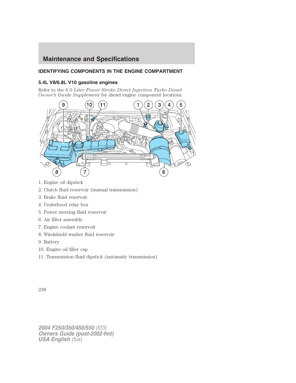 Maintenance and specifications | FORD 2004 F-550 v.3 User Manual | Page 238 / 312