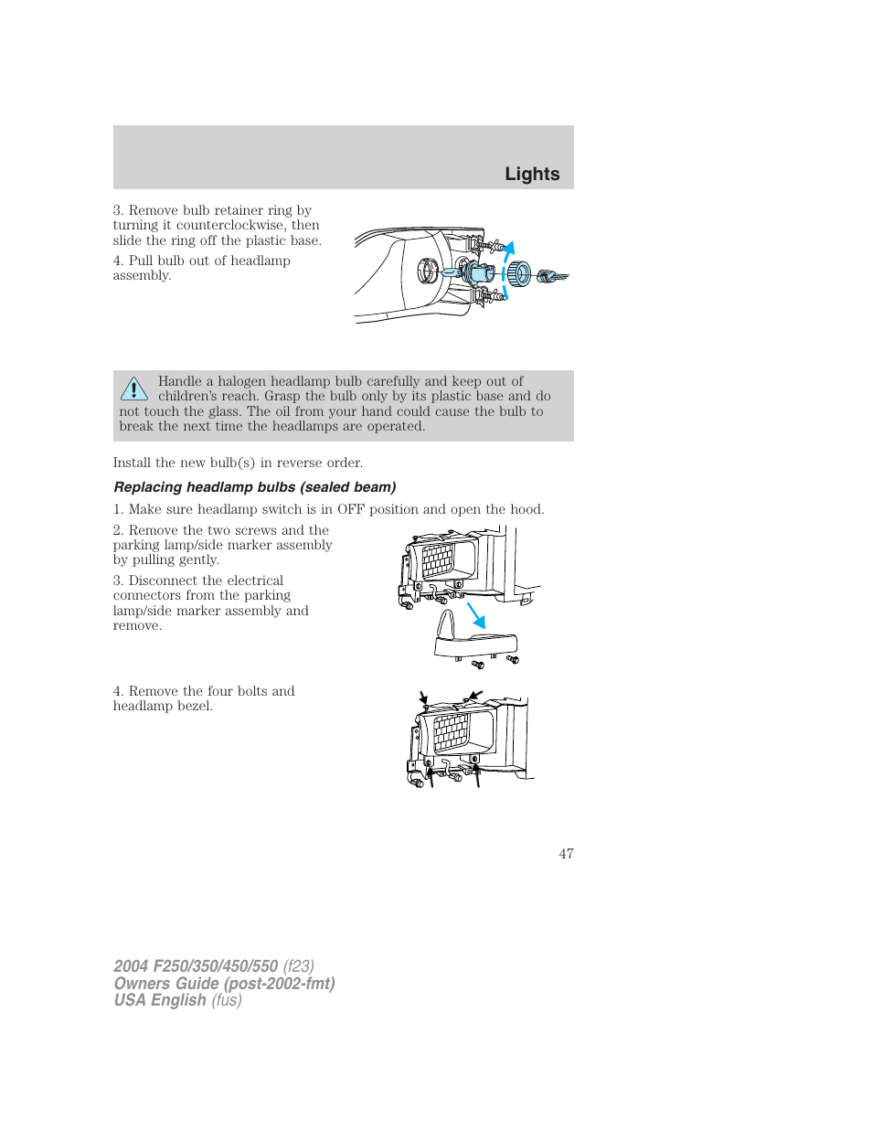 Lights | FORD 2004 F-550 v.3 User Manual | Page 47 / 312