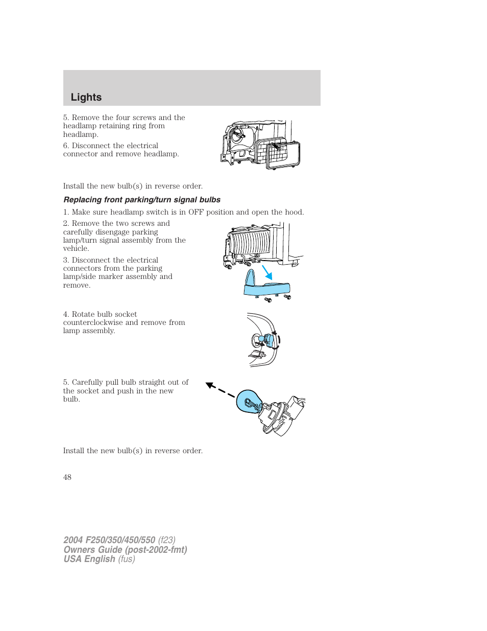 Lights | FORD 2004 F-550 v.3 User Manual | Page 48 / 312