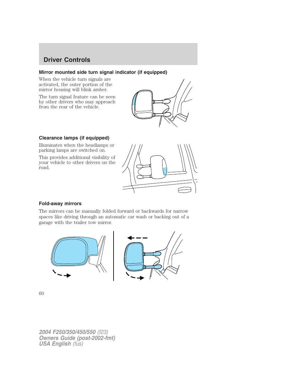 Driver controls | FORD 2004 F-550 v.3 User Manual | Page 60 / 312