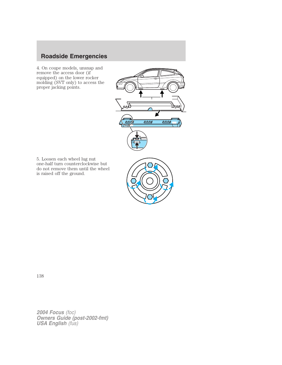 FORD 2004 Focus v.1 User Manual | Page 138 / 232