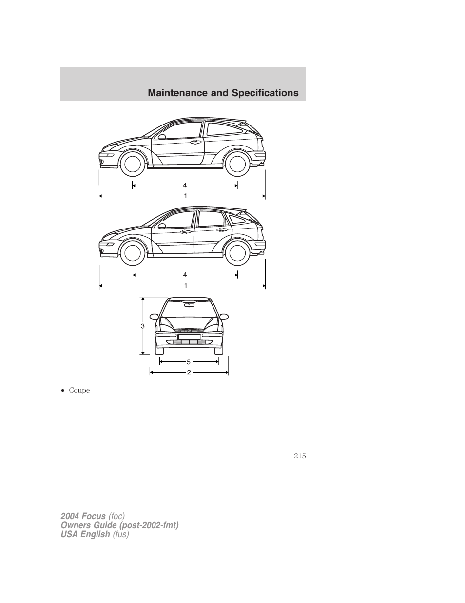 FORD 2004 Focus v.2 User Manual | Page 215 / 232