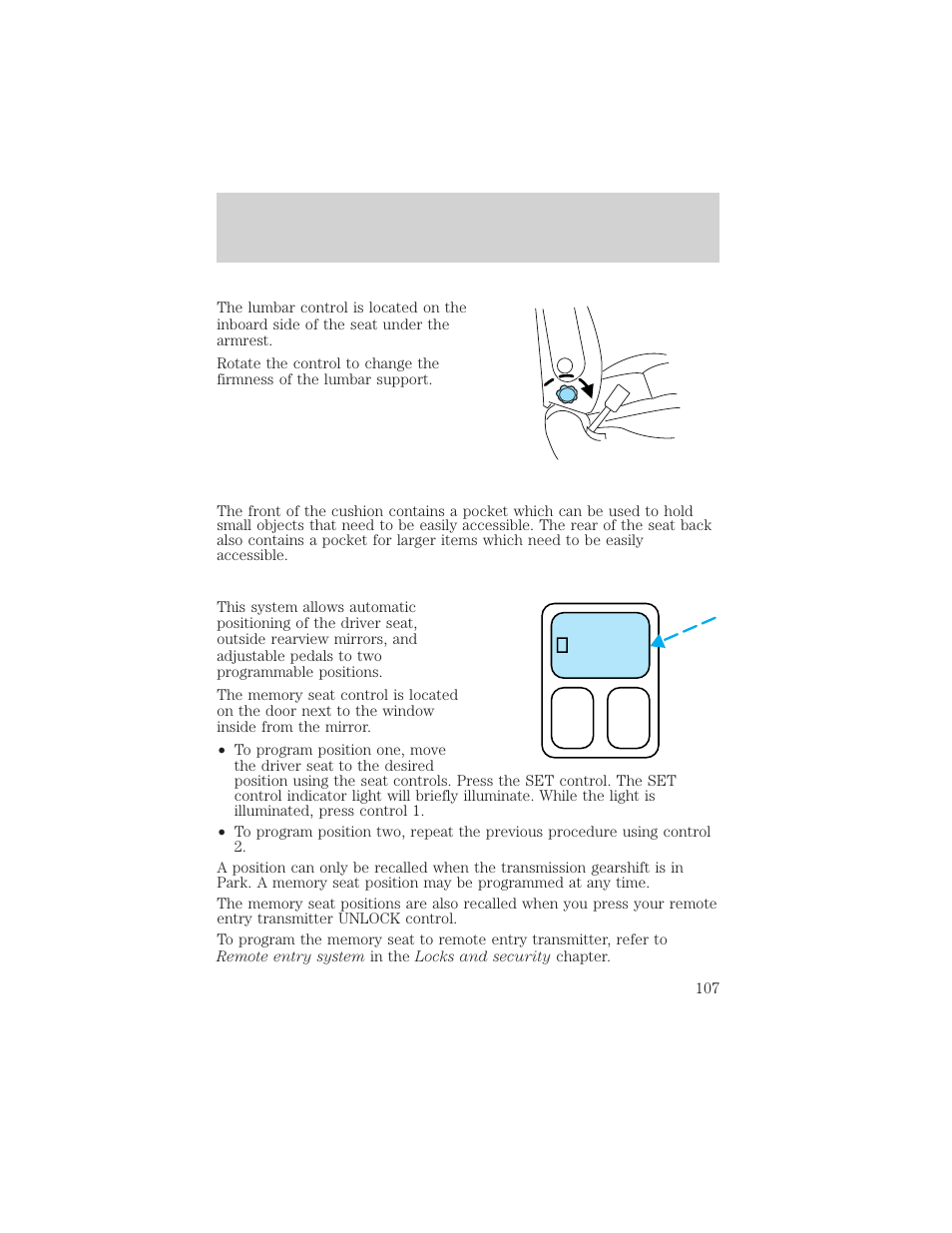 Seating and safety restraints | FORD 2004 Freestar v.2 User Manual | Page 108 / 289