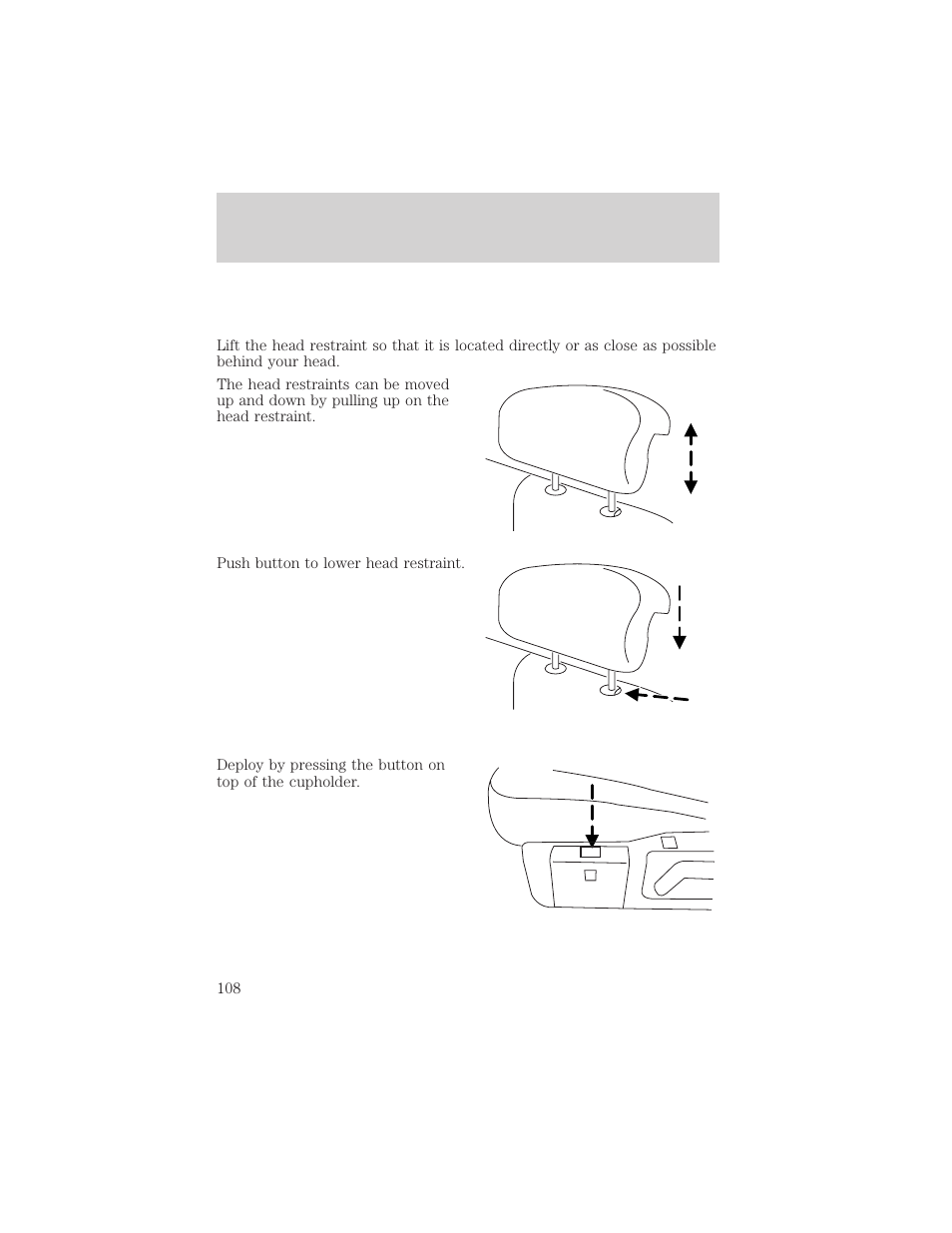 Seating and safety restraints | FORD 2004 Freestar v.2 User Manual | Page 109 / 289