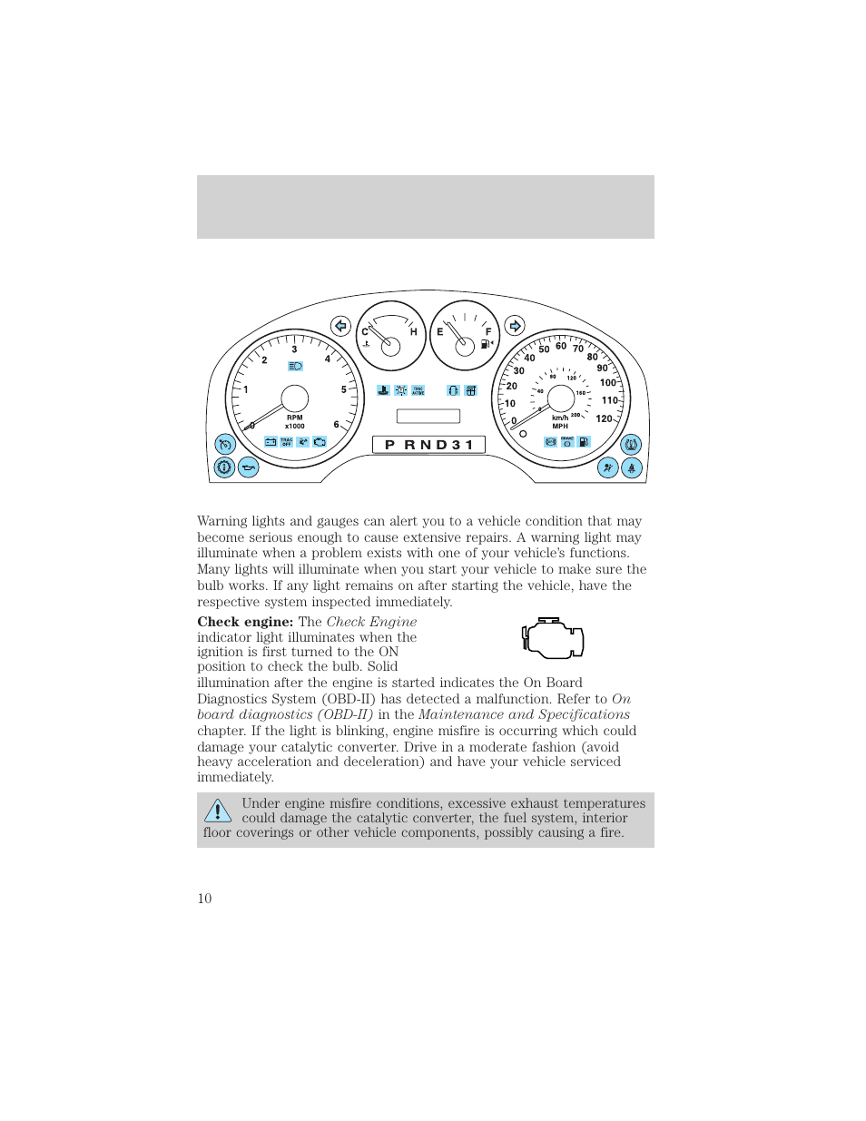 Instrument cluster | FORD 2004 Freestar v.2 User Manual | Page 11 / 289