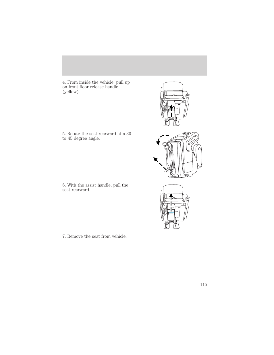 Seating and safety restraints | FORD 2004 Freestar v.2 User Manual | Page 116 / 289