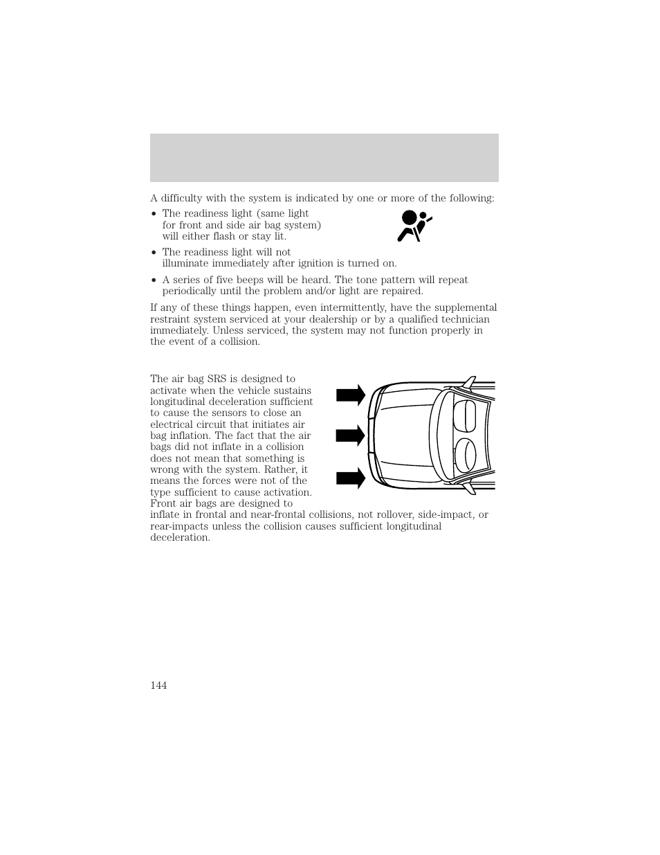 Seating and safety restraints | FORD 2004 Freestar v.2 User Manual | Page 145 / 289