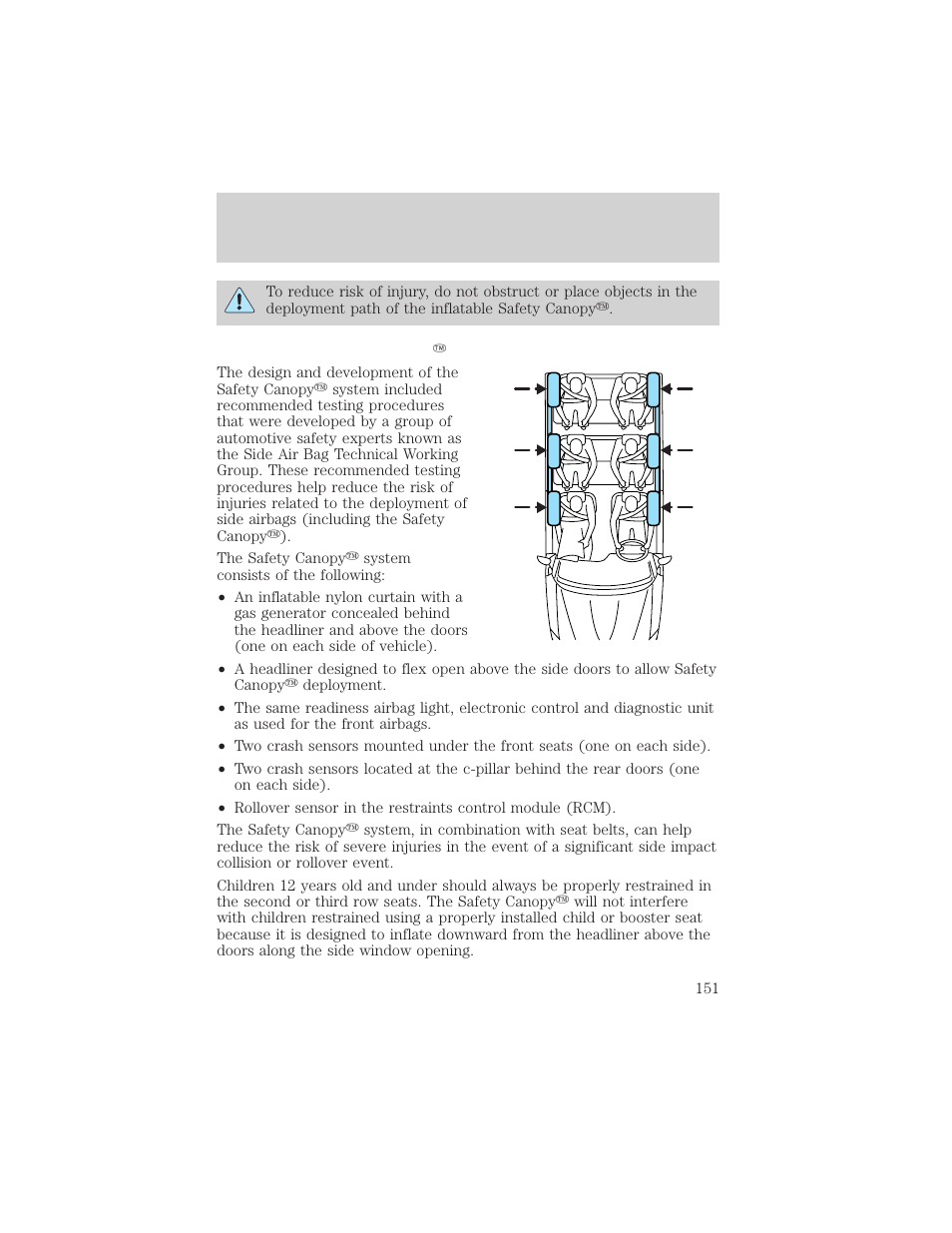 Seating and safety restraints | FORD 2004 Freestar v.2 User Manual | Page 152 / 289