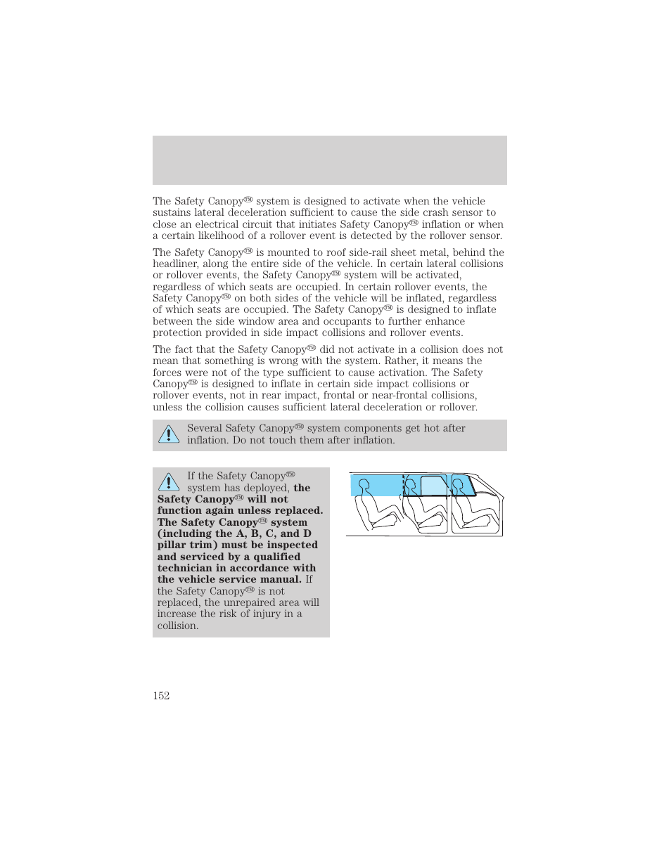 Seating and safety restraints | FORD 2004 Freestar v.2 User Manual | Page 153 / 289