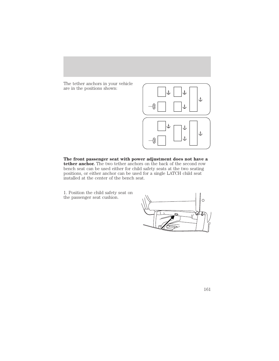 Seating and safety restraints | FORD 2004 Freestar v.2 User Manual | Page 162 / 289