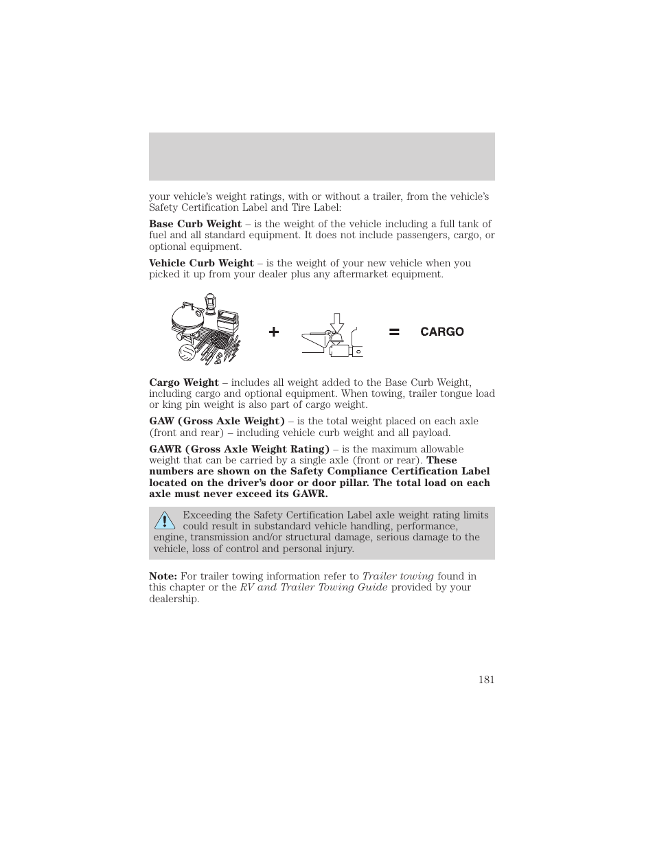 Driving | FORD 2004 Freestar v.2 User Manual | Page 182 / 289