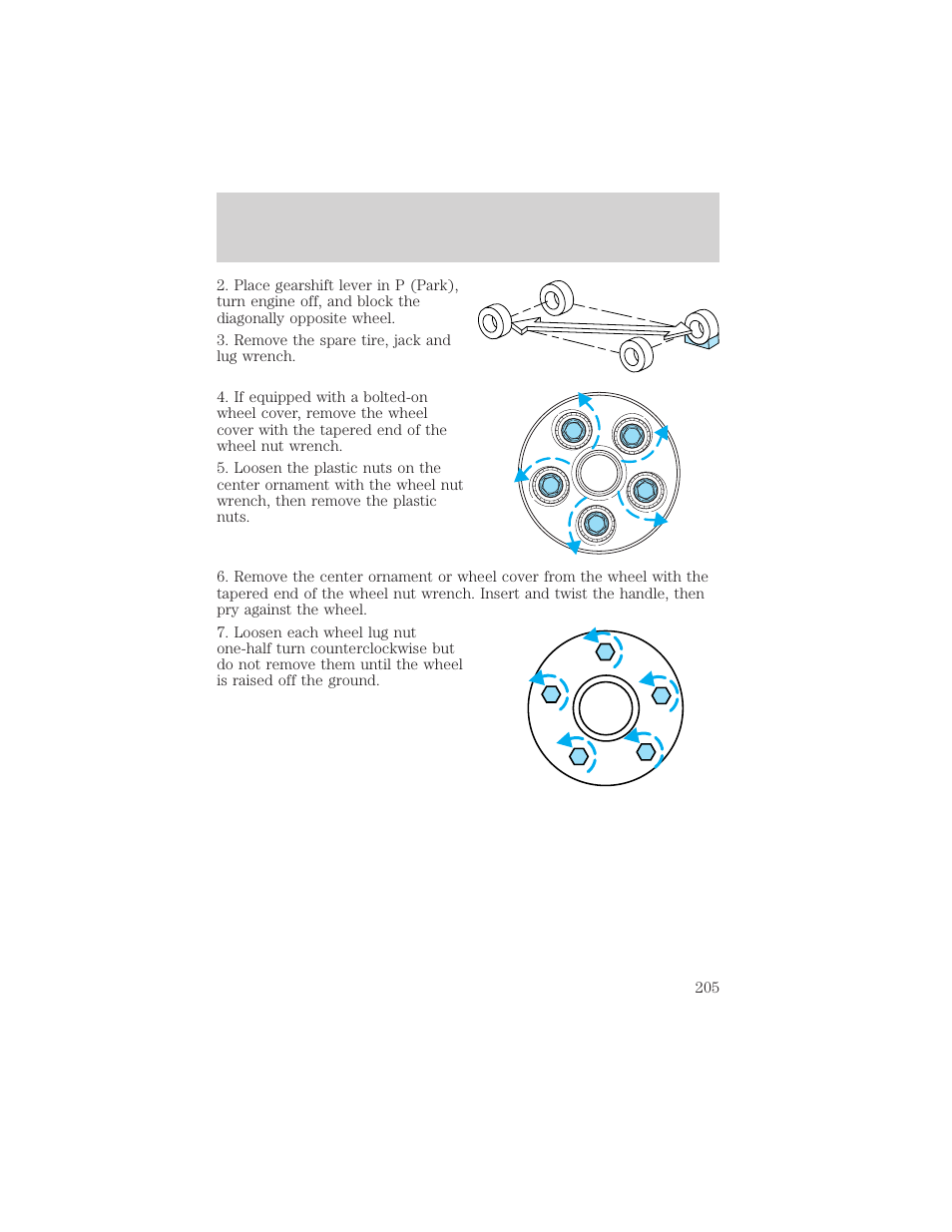 Roadside emergencies | FORD 2004 Freestar v.2 User Manual | Page 206 / 289