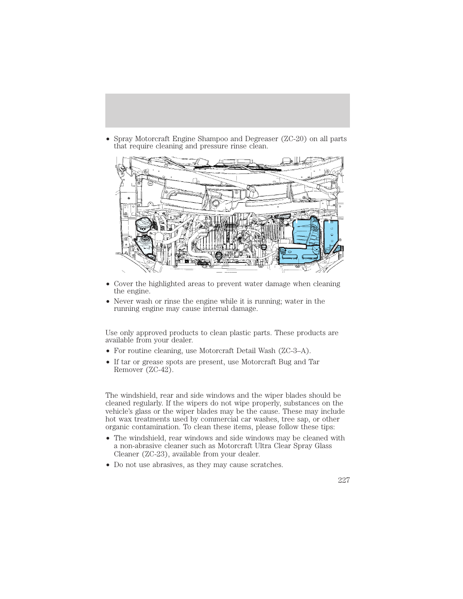 Cleaning | FORD 2004 Freestar v.2 User Manual | Page 228 / 289