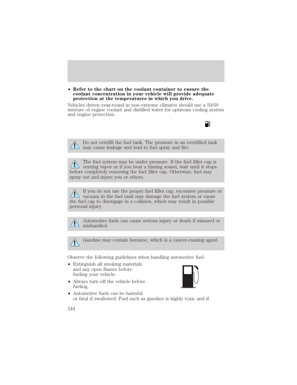 Maintenance and specifications | FORD 2004 Freestar v.2 User Manual | Page 245 / 289