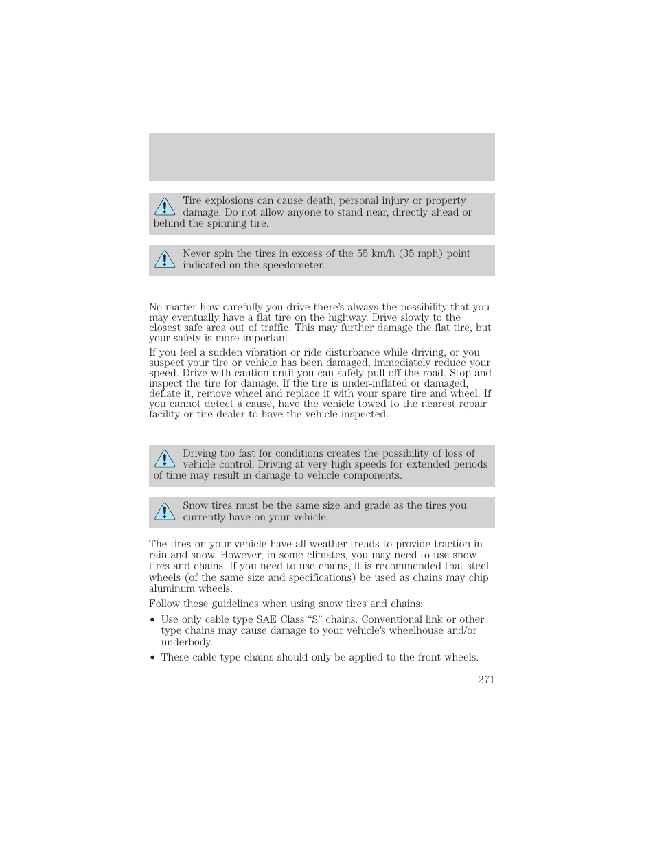 Maintenance and specifications | FORD 2004 Freestar v.2 User Manual | Page 272 / 289