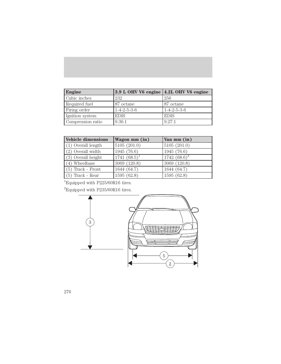 Maintenance and specifications | FORD 2004 Freestar v.2 User Manual | Page 277 / 289