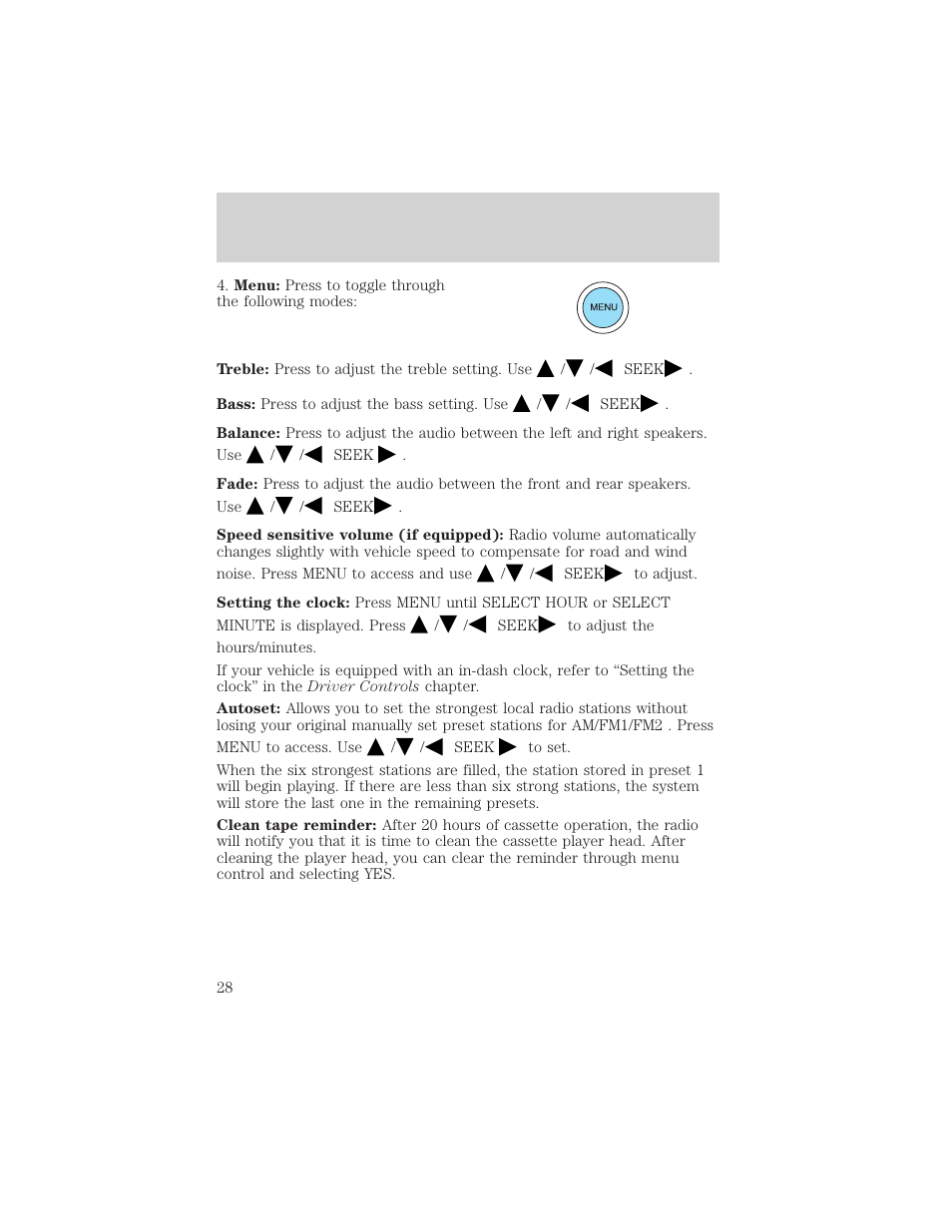 Entertainment systems | FORD 2004 Freestar v.2 User Manual | Page 29 / 289